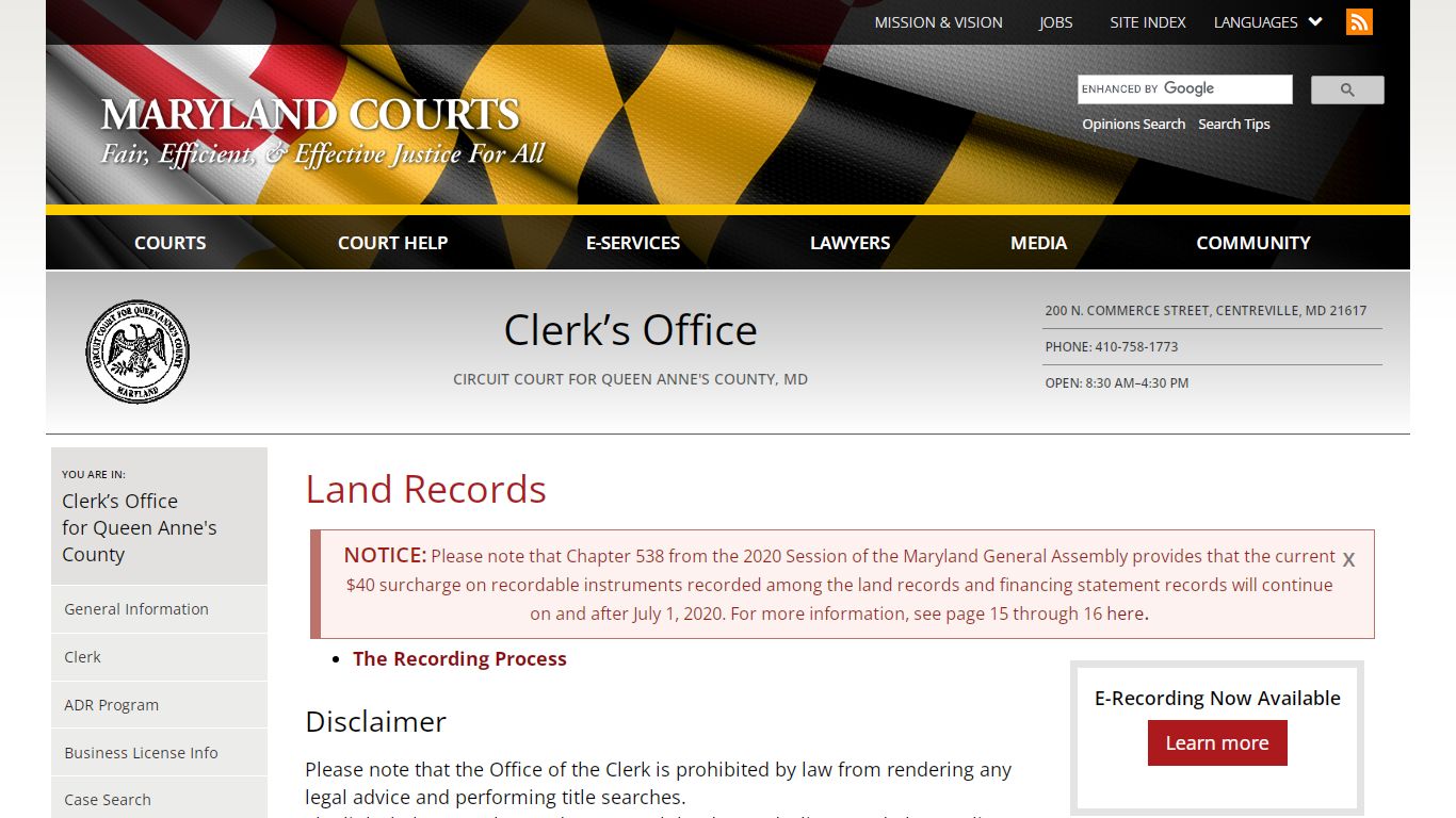 Land Records | Maryland Courts