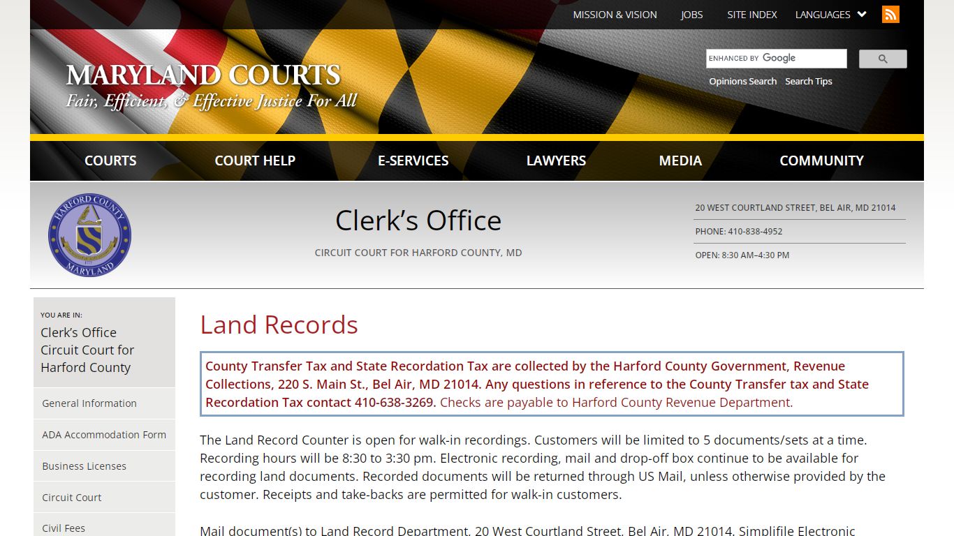 Land Records | Maryland Courts