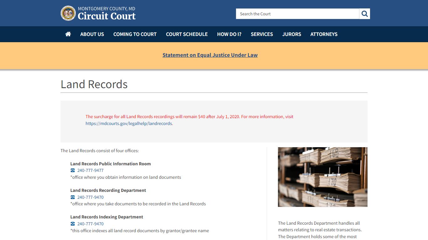 Land Records - Montgomery County, MD Circuit Court